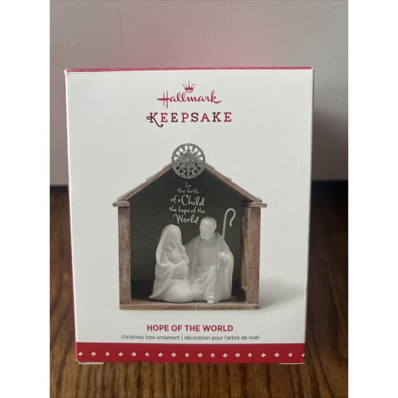 New 2015 Hallmark Hope Of The World Nativity Manger Baby Jesus Keepsake Ornament - Picture 1 of 5